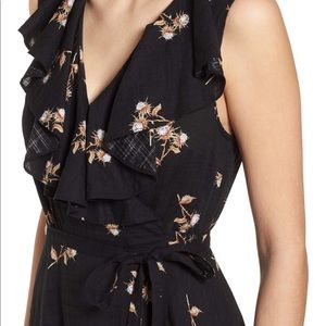 Ruffle wrap maxi dress